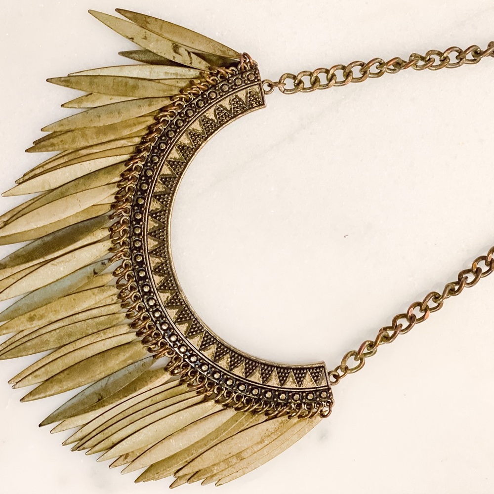 Boho Brass Statement Necklace from UrbanOutfitters